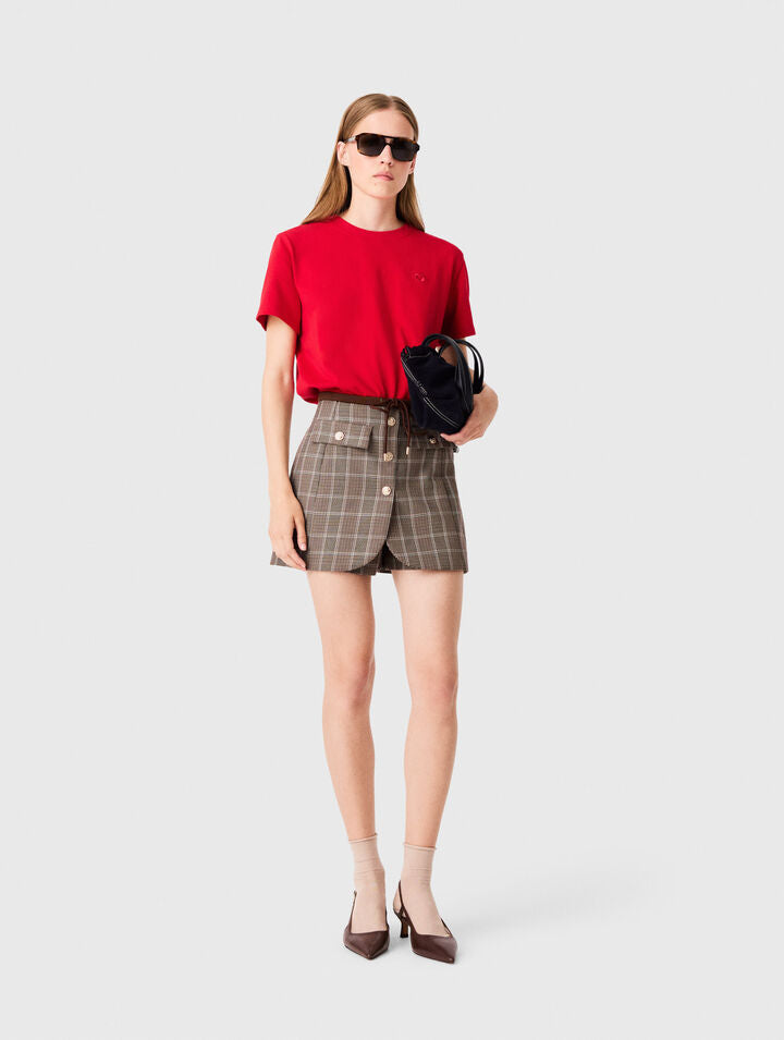 T-shirt with embroidered logo - Red - View 1