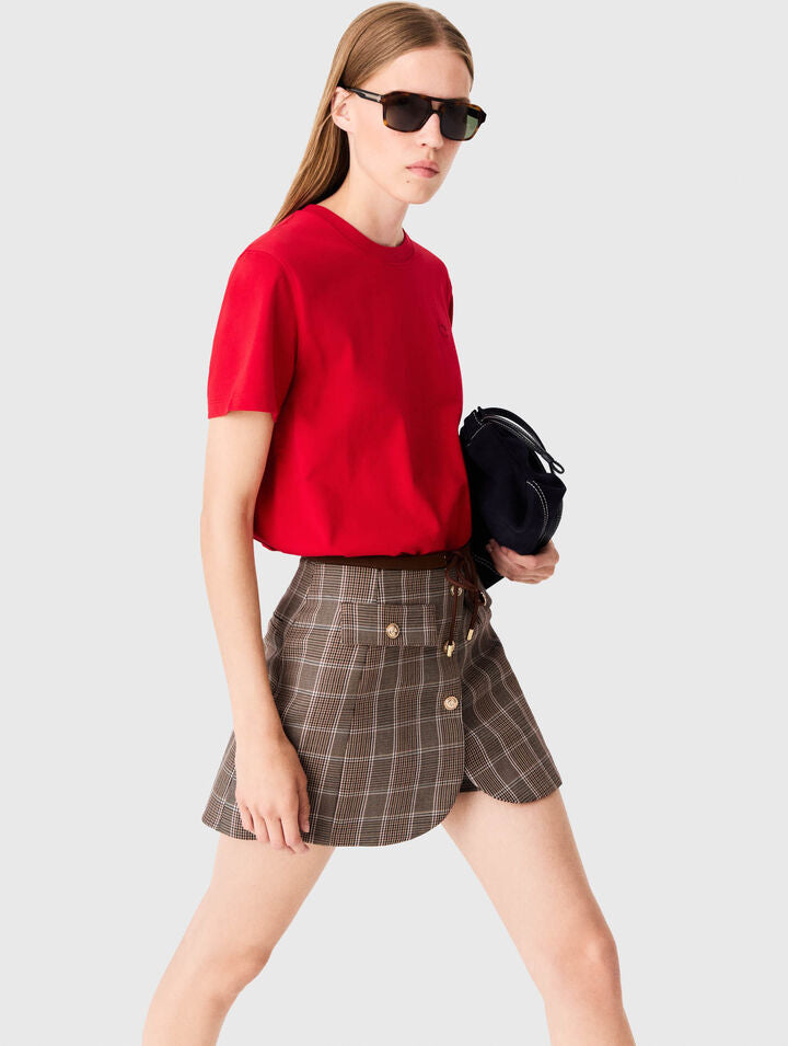 T-shirt with embroidered logo - Red - View 4