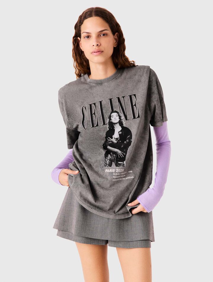 Maje x Céline Dion T-shirt - Grey - View 3