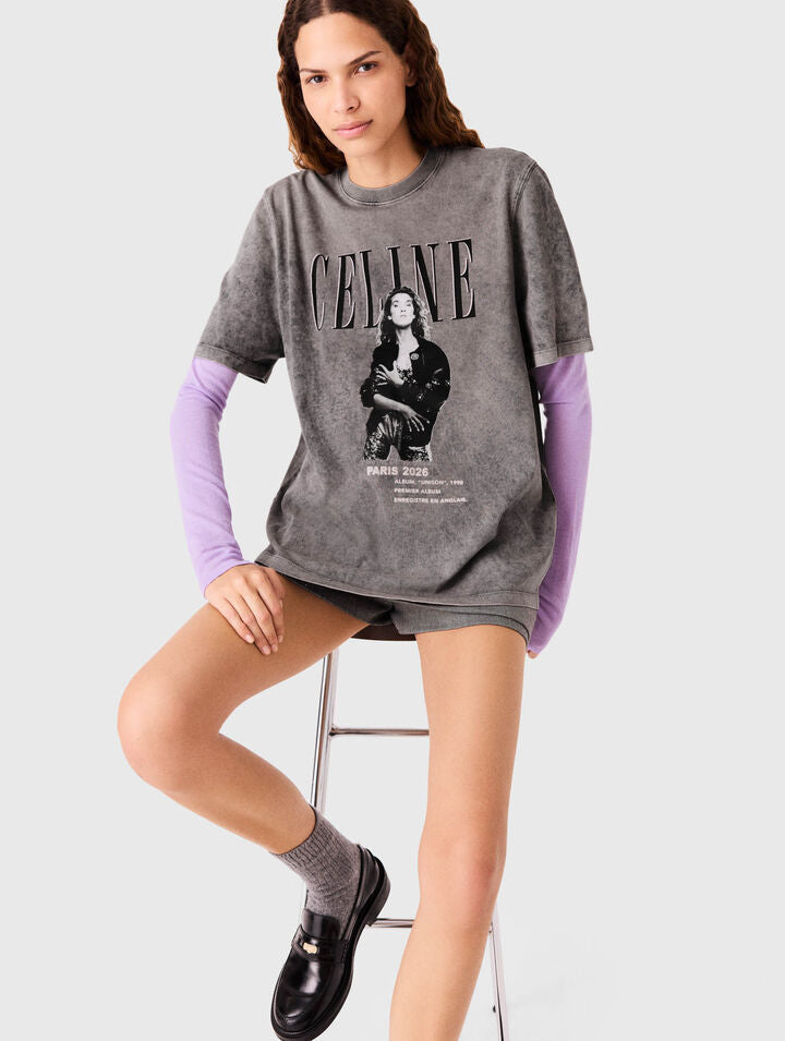 Maje x Céline Dion T-shirt - Grey - View 4