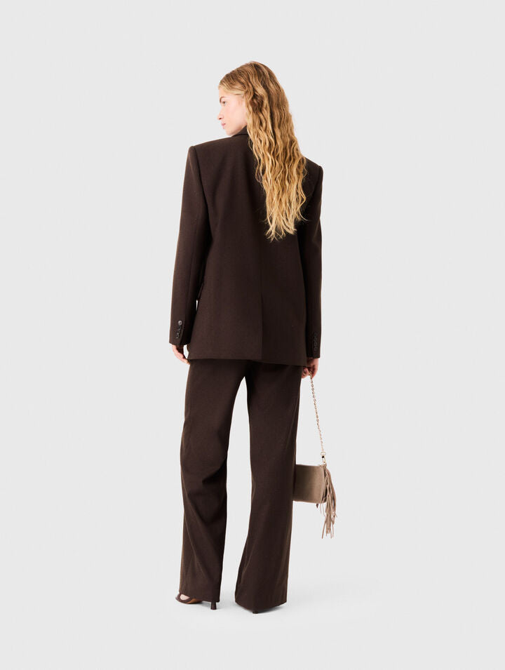 Rhinestone suit jacket - Brown - View 2