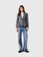 Short slim-fit suit jacket - Grey - View 1